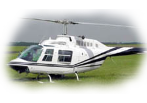 Een helikoptervlucht met luchtdopen